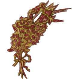 palmette de fleurs rouges 19 cm