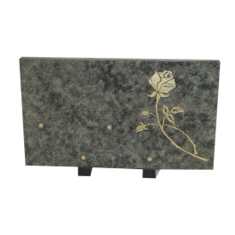 Plaque avec fleur 35*20