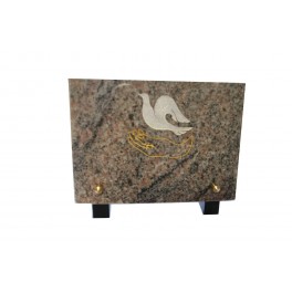 Plaque oiseau et main 18*13