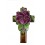 Croix et pensée en céramique 14 cm