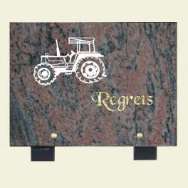 plaque avec tracteur 15*20