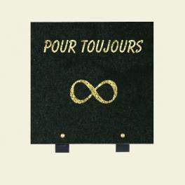 plaque carree avec gravure infini