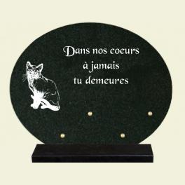 Plaque oval 2533 avec chat