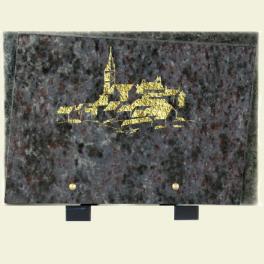 Plaque decoupe  2520 avec gravure village