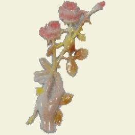 main à la rose émaillée