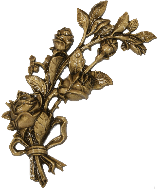 Palmette de roses 25*12