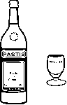 Bouteille et Verre de Pastis